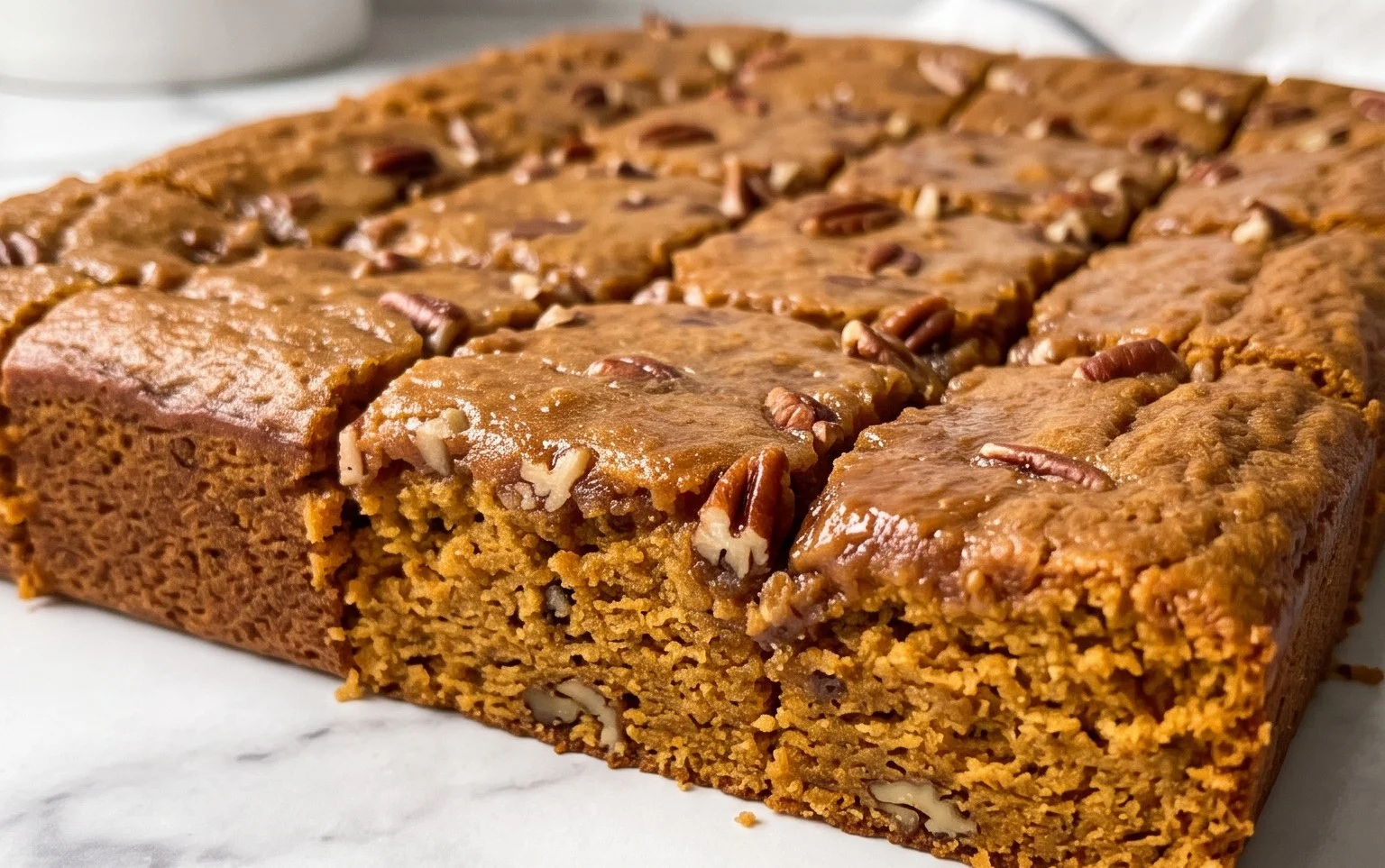 Blondies Citrouille Érable Végétaliens Sans Gluten